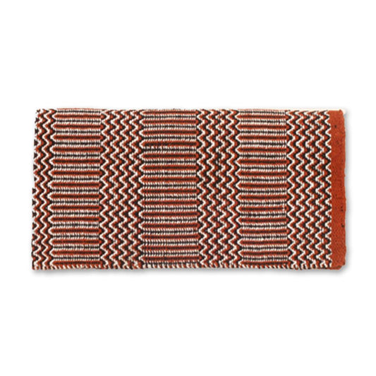 1340-3 Double Weave 32x64 Acrylic Blend Saddle Blanket Rust And Black RUST BLACK