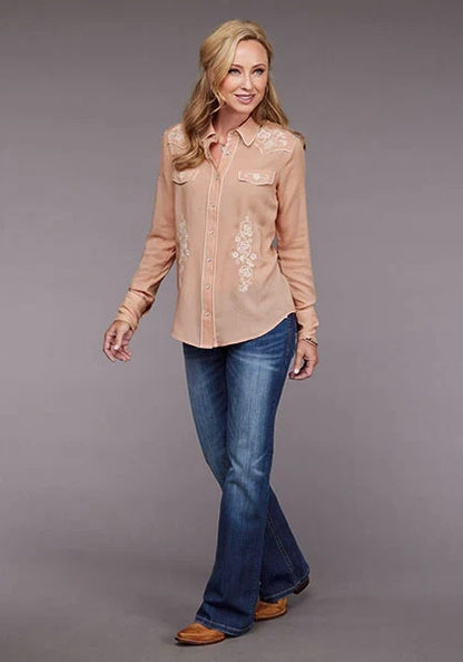 Stetson 2097 Blush Crepe (Pink) - Women's Blouse