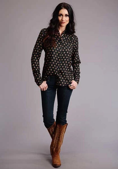 Stetson 00442 Horse Polkadot (Black) - Women's Blouse
