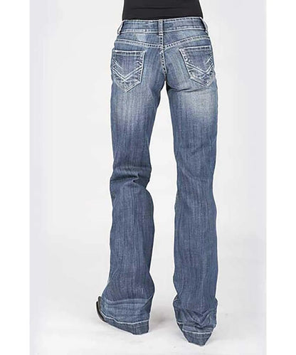 Stetson 214 Trouser Fit Bleached w/ X Pocket- Women's Jeans