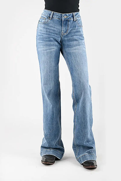 Stetson 214 Trouser Fit Back Welt Pocket ( Denim Light Wash )- Women's Jeans (Closeout)