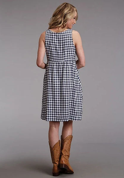 Stetson 00255 Gingham (Navy) - Women's Tank Dress