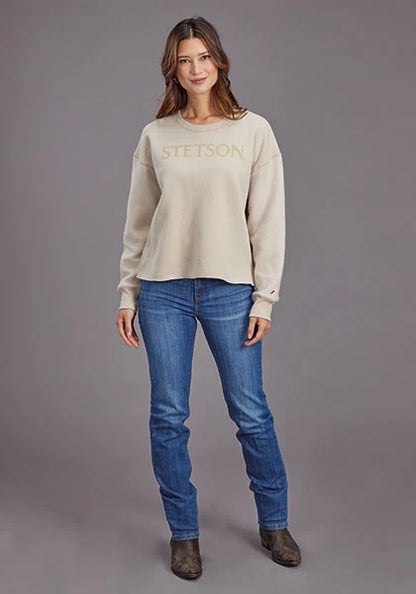 Stetson Yellow Logo (Beige) - Women's Hoodie Sweatshirt
