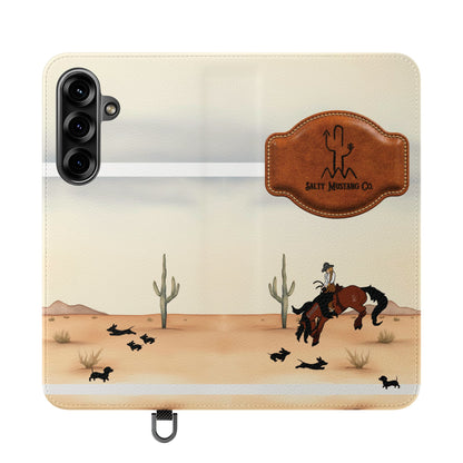 Salty Mustang Co. Lady Puncher Flip Wallet Phone Case (Samsung & iPhone)