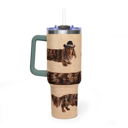 Andouille Wrap Get A-Long Little Doggie Vacuum Thermal Tumbler, 40oz