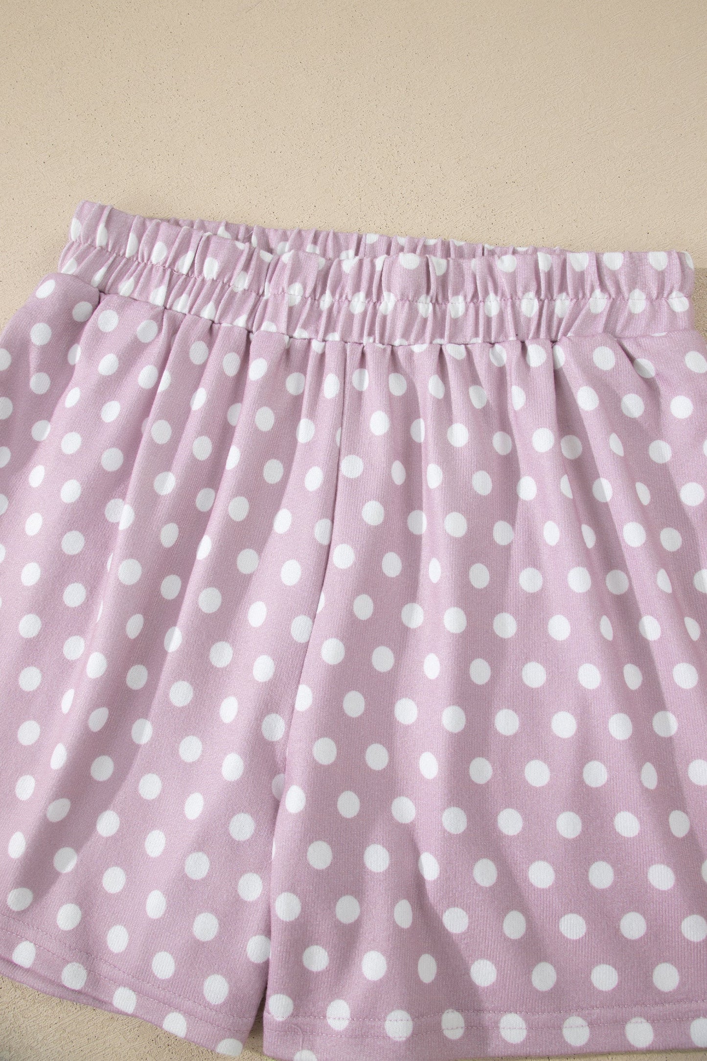 Polka Dot Relaxed Top & Drawning Shorts Set