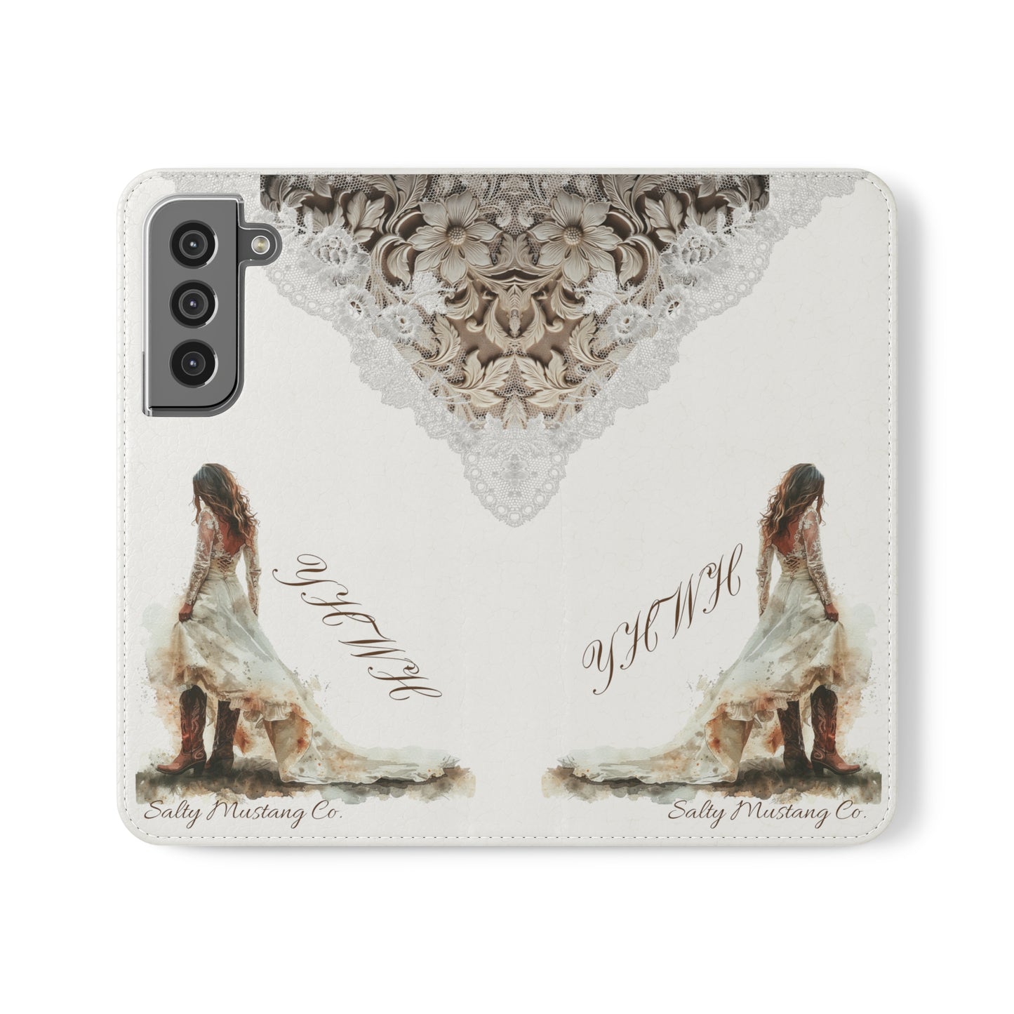 Leather & Lace YHWH Flip Cases (Samsung AND iPhone)