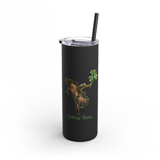 Dublin, Texas Bronc Rider Shamrock Matte Tumbler, 20oz