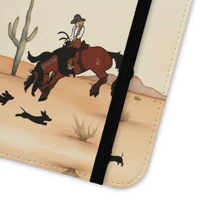 Salty Mustang Co. Lady Puncher Flip Wallet Phone Case (Samsung & iPhone)