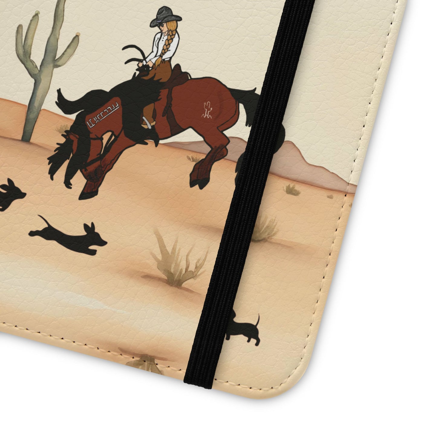 Salty Mustang Co. Lady Puncher Flip Wallet Phone Case (Samsung & iPhone)