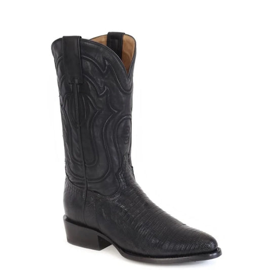 Stetson Wayne (Black) - Men's Lizard Cowboy Boot