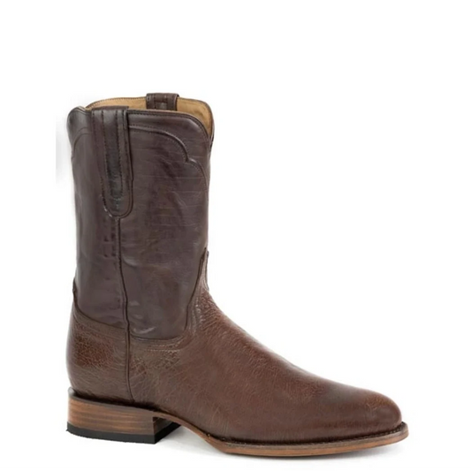 Stetson Clay (Brown) - Men's Ostrich Cowboy Boot
