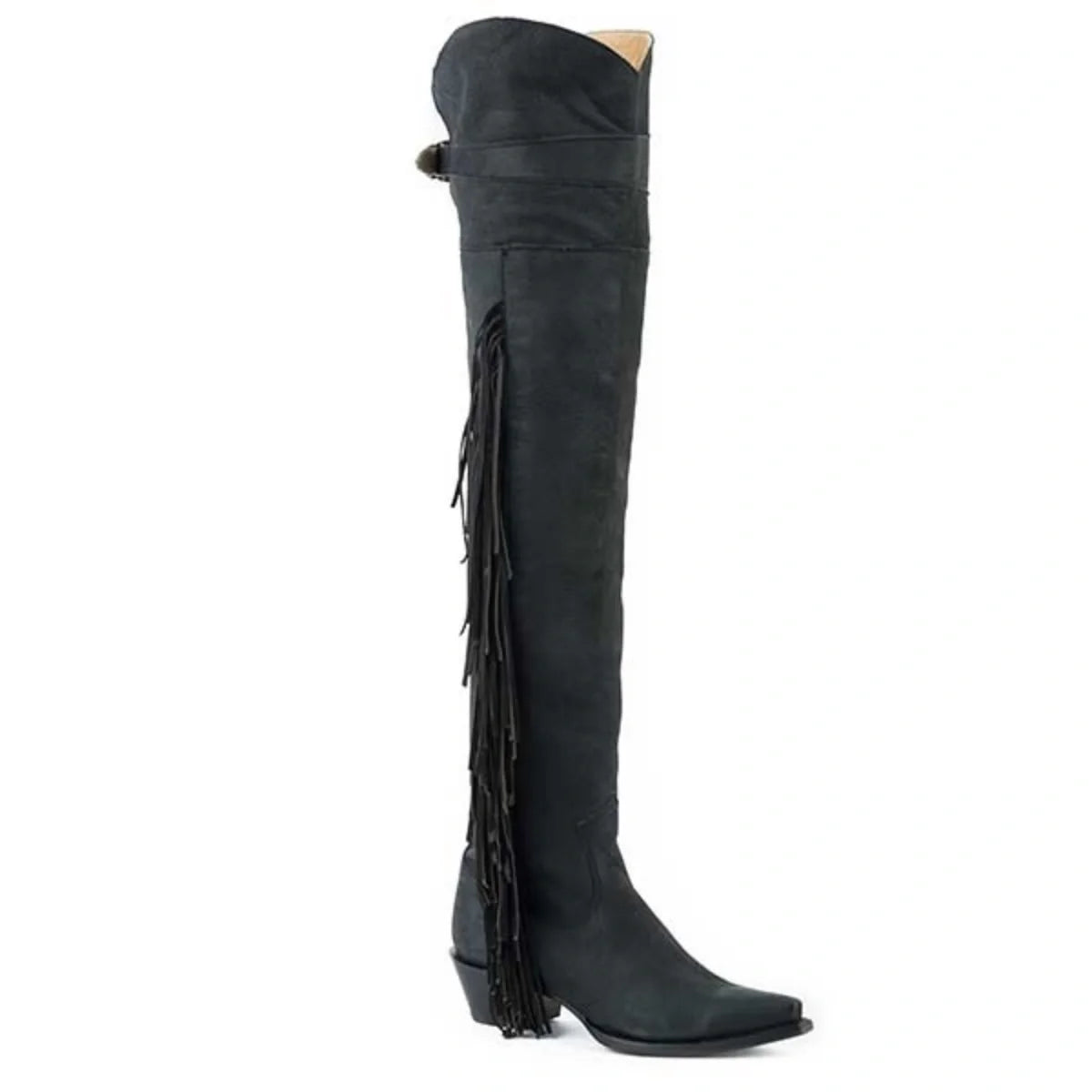 Stetson Glam (Black) - Women's Leather Cowgirl Boot