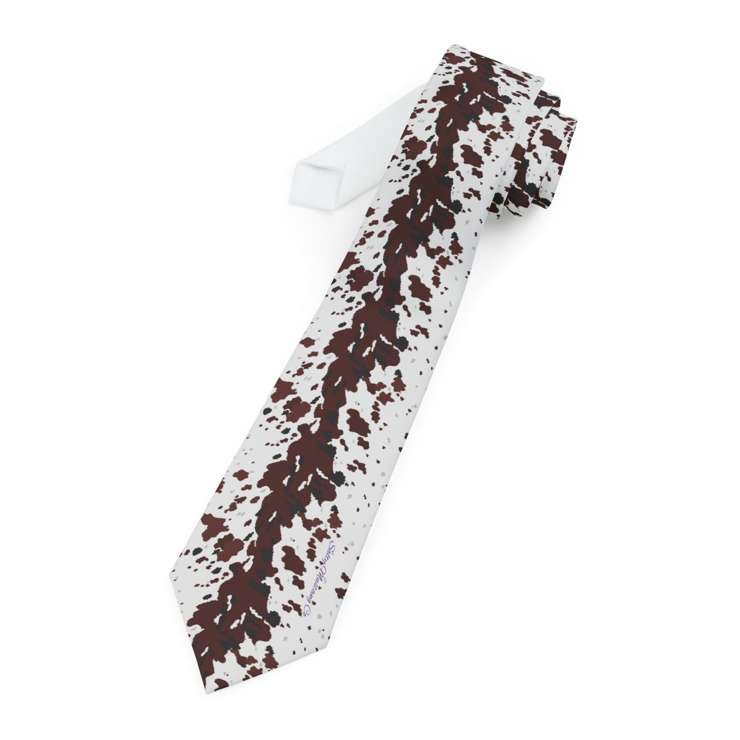 Frosty Cowhide Print Necktie