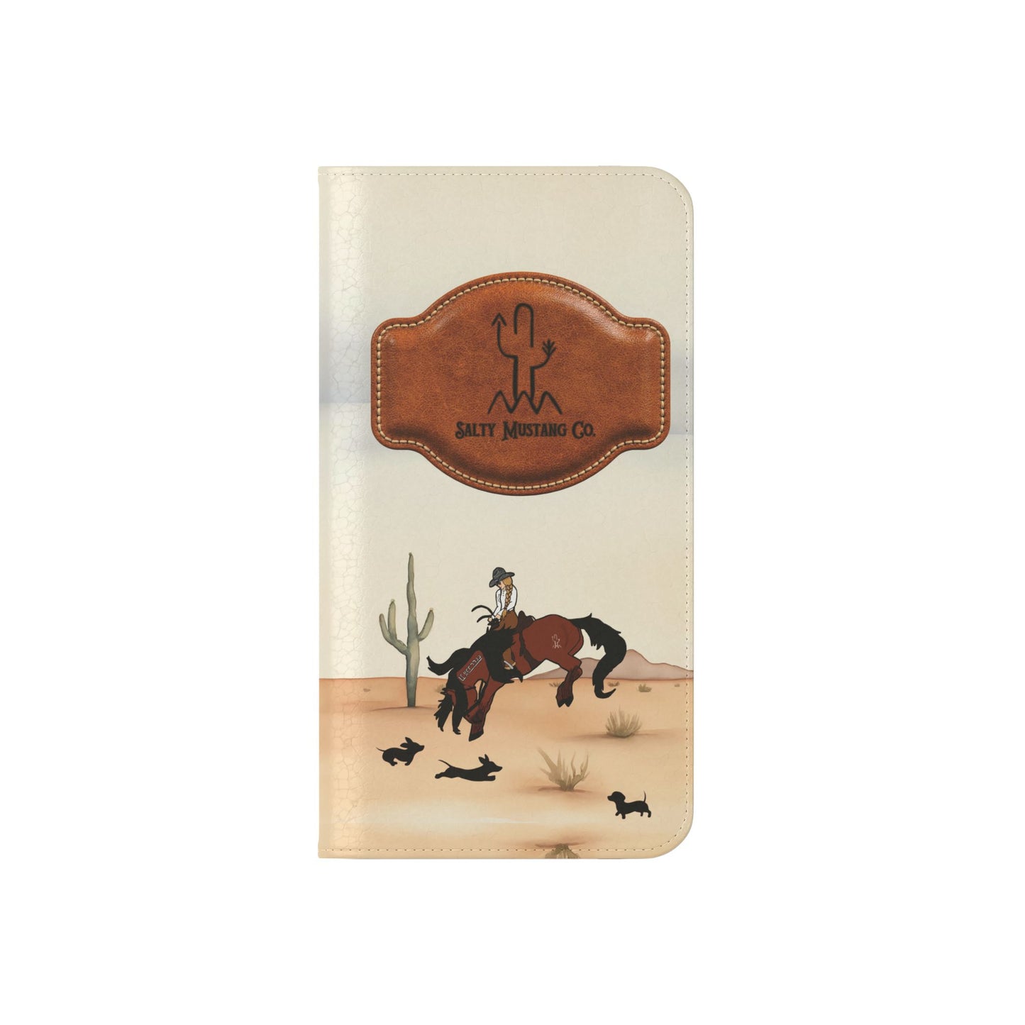 Salty Mustang Co. Lady Puncher Flip Wallet Phone Case (Samsung & iPhone)