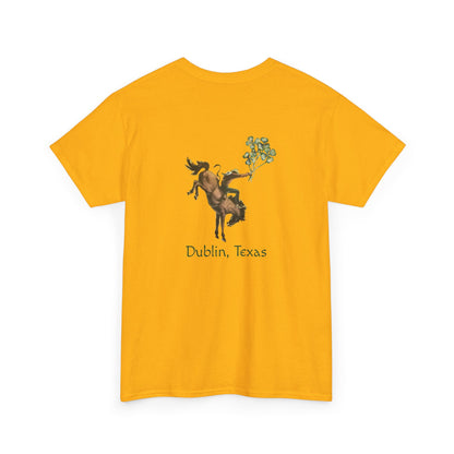 Dublin, Texas Shamrock Bronc Rider Unisex Heavy Cotton Tee