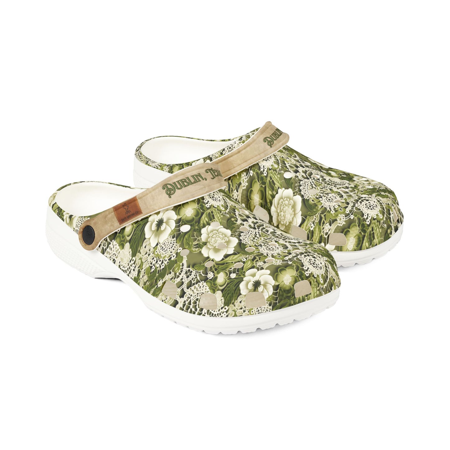 Dublin, Texas Green Lace Salty Clogs (Adult)