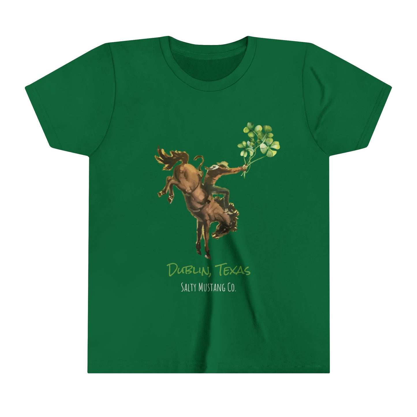 Dublin, Texas Bronc Rider Shamrock Youth Tee