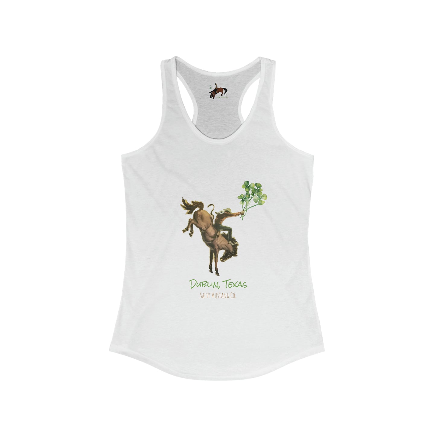 Dublin, Texas Bronc Rider Racerback Tank