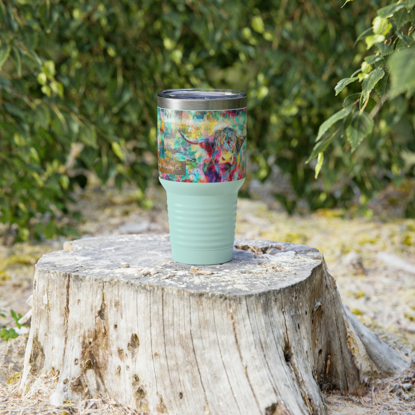 Salty Mustang Co. Highland Cow Multi-Color Ringneck Tumbler, 30oz