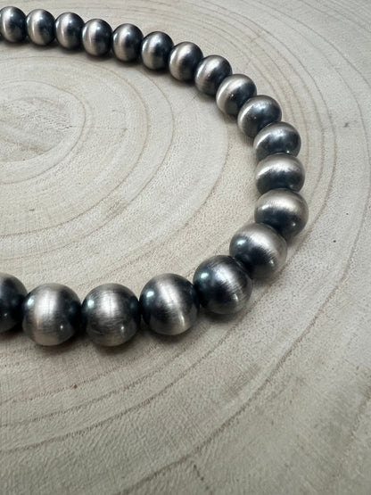 12mm Sterling Pearl Necklace — 18 inch