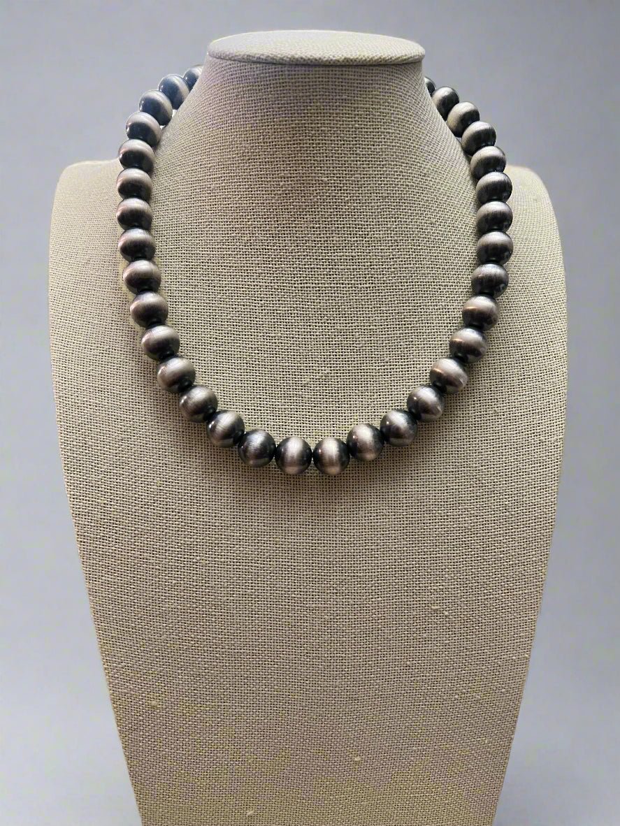 12mm Sterling Pearl Necklace — 18 inch
