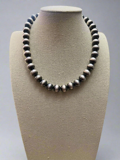12mm Sterling Pearl Necklace — 18 inch