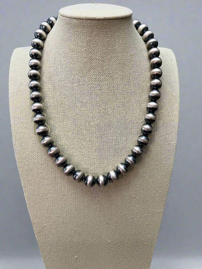 12mm Sterling Pearl Necklace — 20 inch