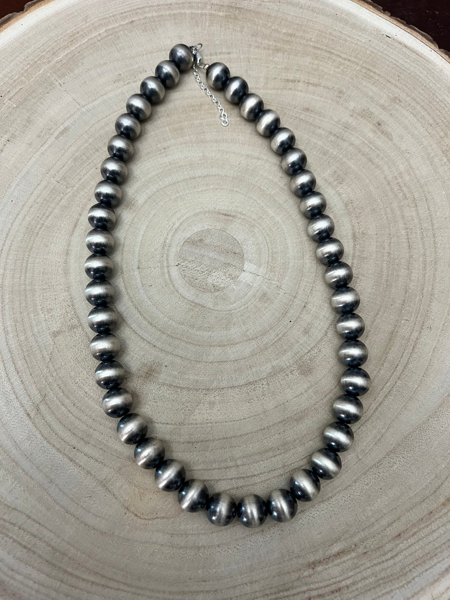 12mm Sterling Pearl Necklace — 20 inch