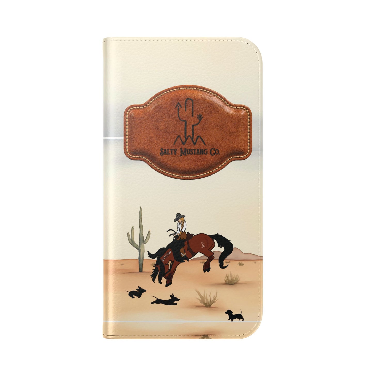Salty Mustang Co. Lady Puncher Flip Wallet Phone Case (Samsung & iPhone)