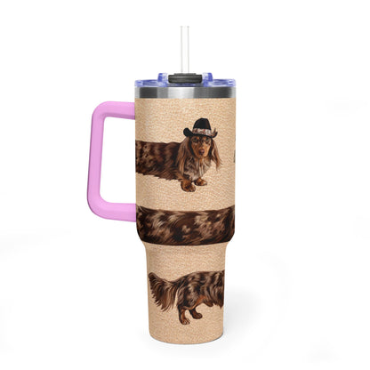 Andouille Wrap Get A-Long Little Doggie Vacuum Thermal Tumbler, 40oz