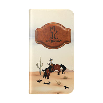 Salty Mustang Co. Lady Puncher Flip Wallet Phone Case (Samsung & iPhone)