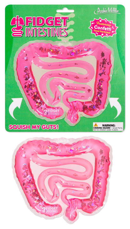 Fidget Intestines 🤏 – Squishy Liquid-Filled Gut Gag Toy with Food Confetti 💦
