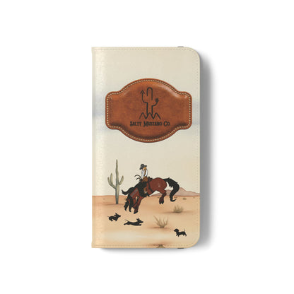 Salty Mustang Co. Lady Puncher Flip Wallet Phone Case (Samsung & iPhone)