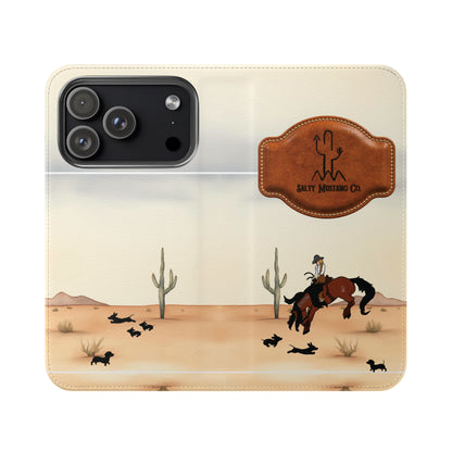 Salty Mustang Co. Lady Puncher Flip Wallet Phone Case (Samsung & iPhone)