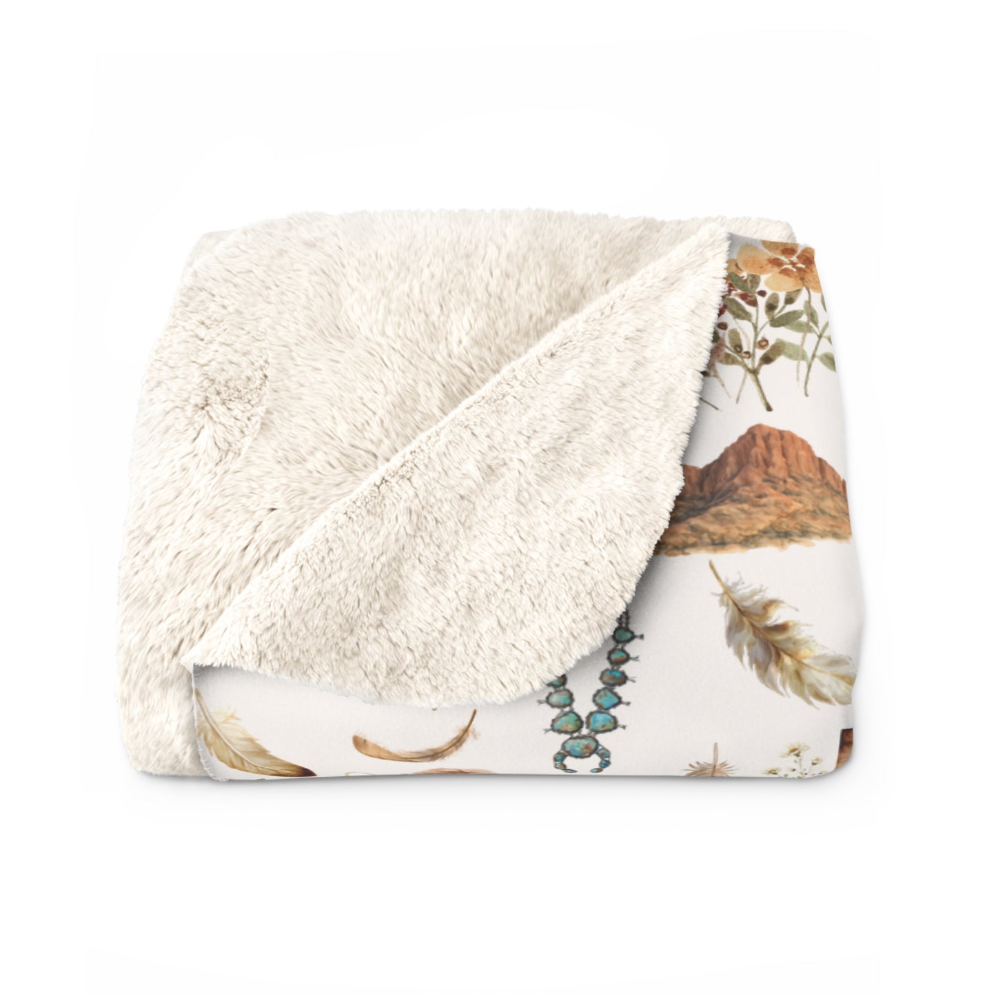 Armadillo Rodeo Sherpa Fleece Blanket