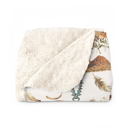 Armadillo Rodeo Sherpa Fleece Blanket
