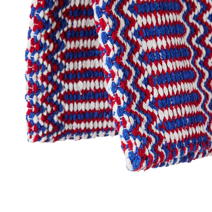 1340-76 Double Weave 32x64 Acrylic Blend Saddle Blanket Red White And Blue