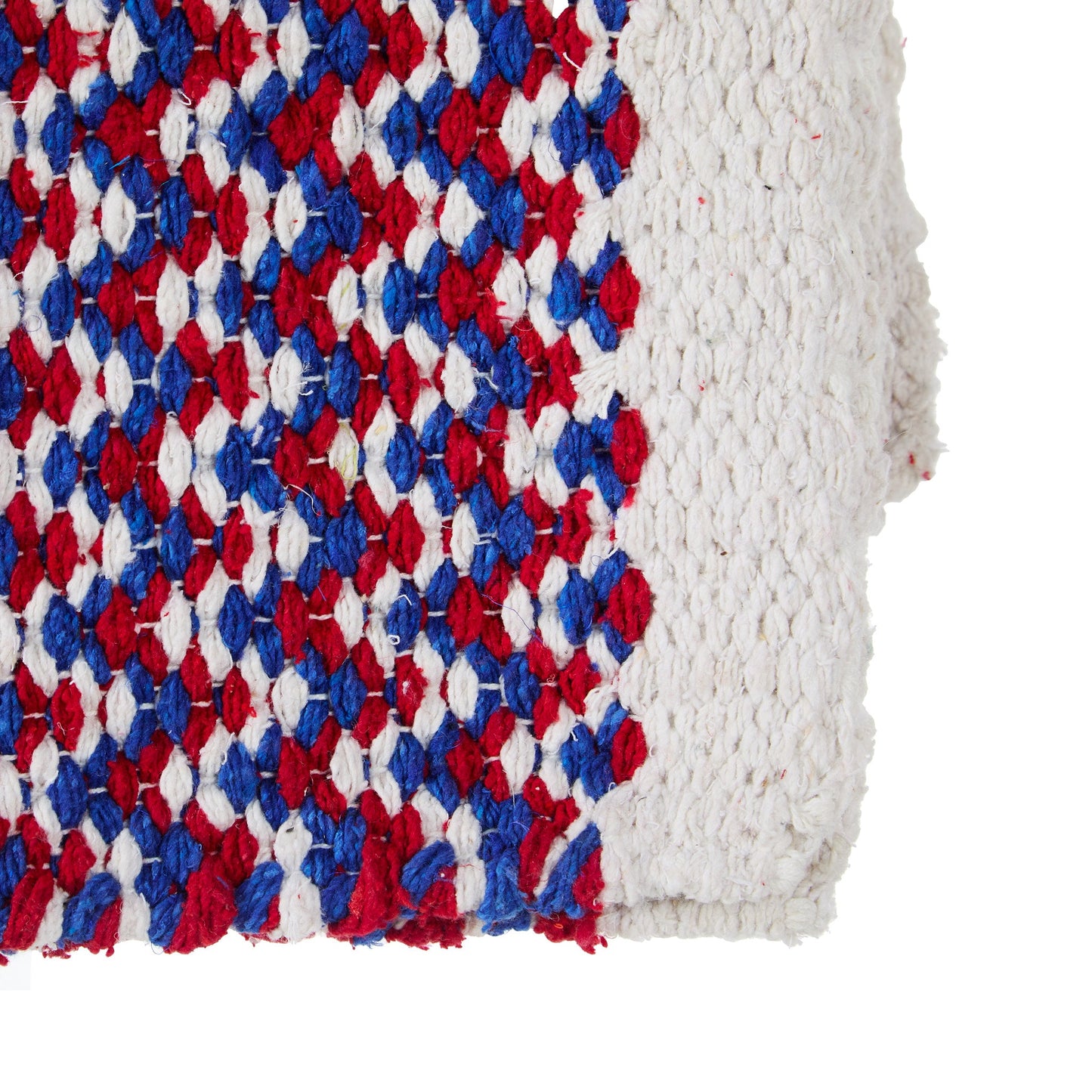1340-76 Double Weave 32x64 Acrylic Blend Saddle Blanket Red White And Blue