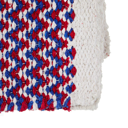 1340-76 Double Weave 32x64 Acrylic Blend Saddle Blanket Red White And Blue