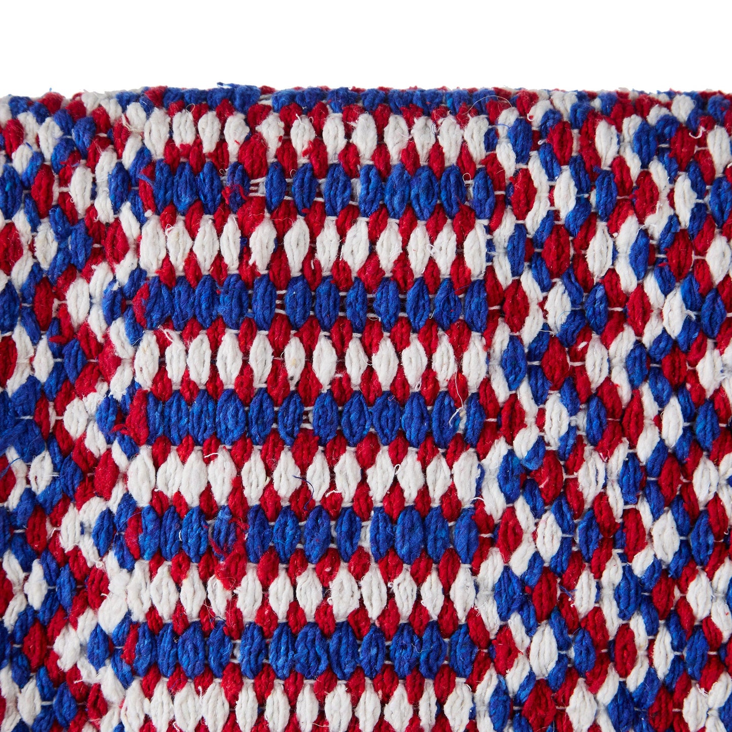 1340-76 Double Weave 32x64 Acrylic Blend Saddle Blanket Red White And Blue