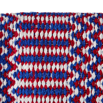 1340-76 Double Weave 32x64 Acrylic Blend Saddle Blanket Red White And Blue