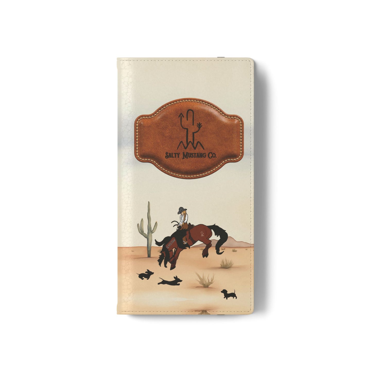 Salty Mustang Co. Lady Puncher Flip Wallet Phone Case (Samsung & iPhone)
