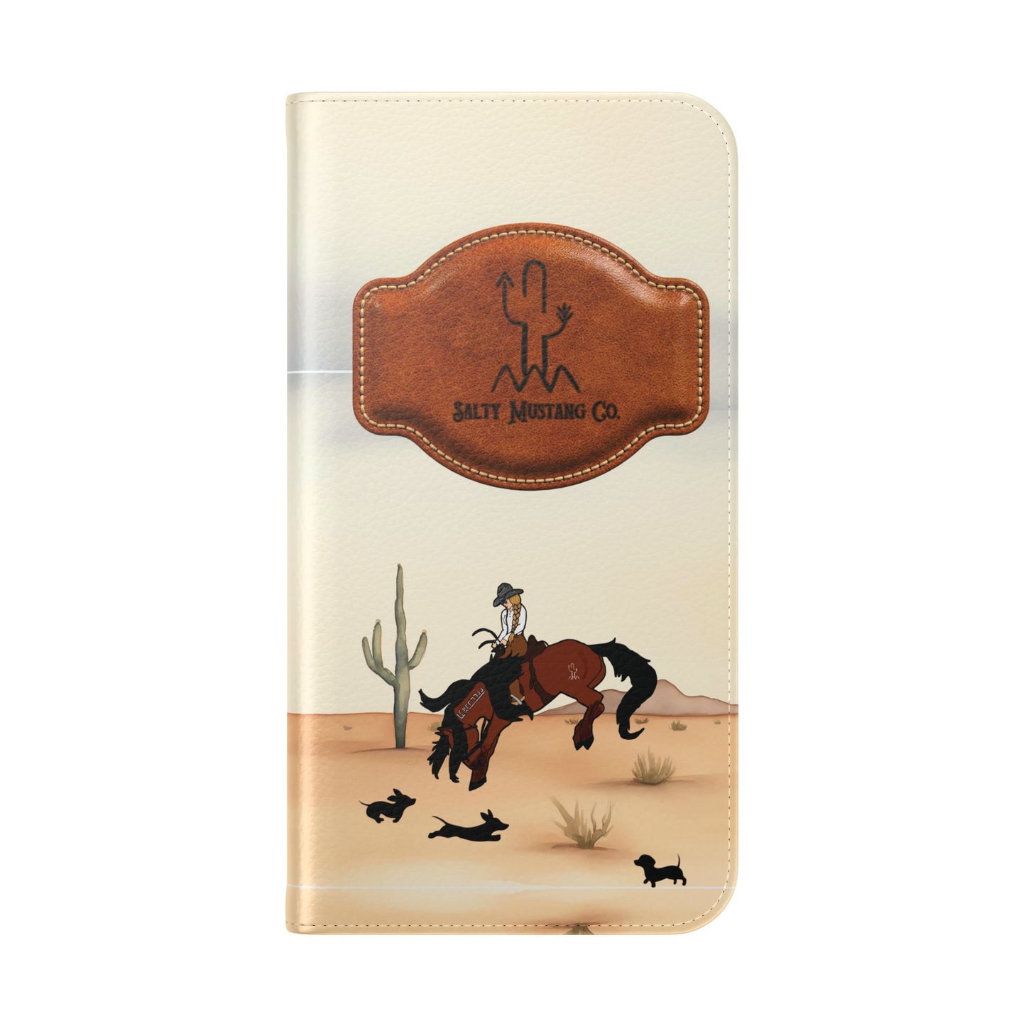Salty Mustang Co. Lady Puncher Flip Wallet Phone Case (Samsung & iPhone)