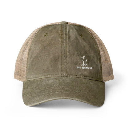Women's Washed Mesh-Back Cap Embroidered Brand