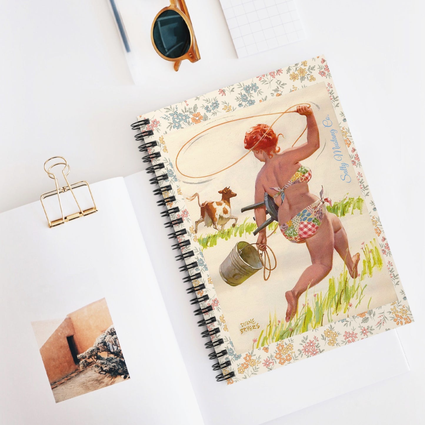 Hilda Chasing The Milk Spiral Notebook - Ruled Line