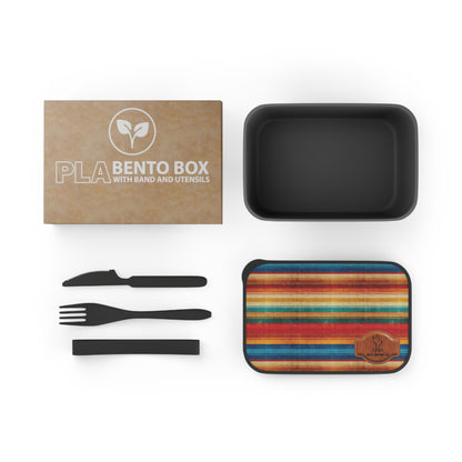 Serape PLA Bento Box with Band and Utensils