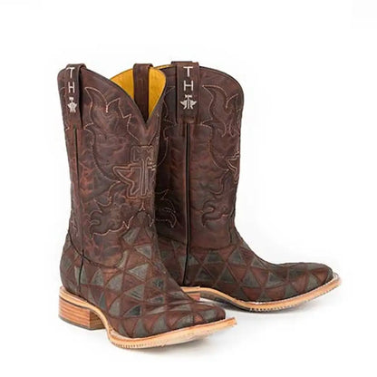 Tin Haul Triangles/Anvil Of Power - Men's Leather Cowboy Boot
