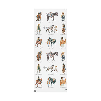 Designer Cowgirl Watercolor Wrapping Papers