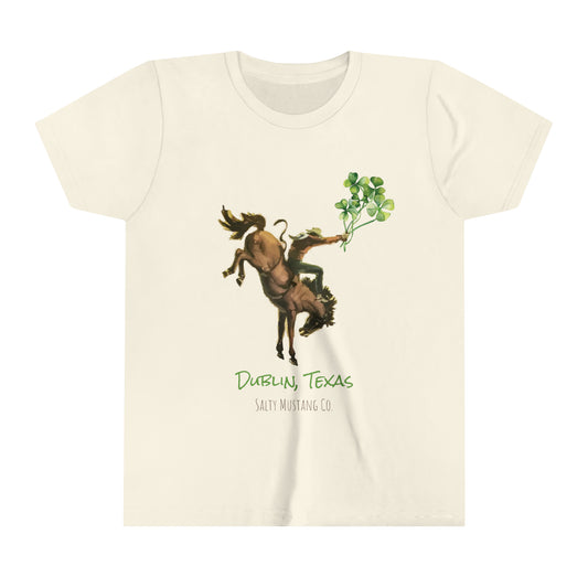 Dublin, Texas Bronc Rider Shamrock Youth Tee